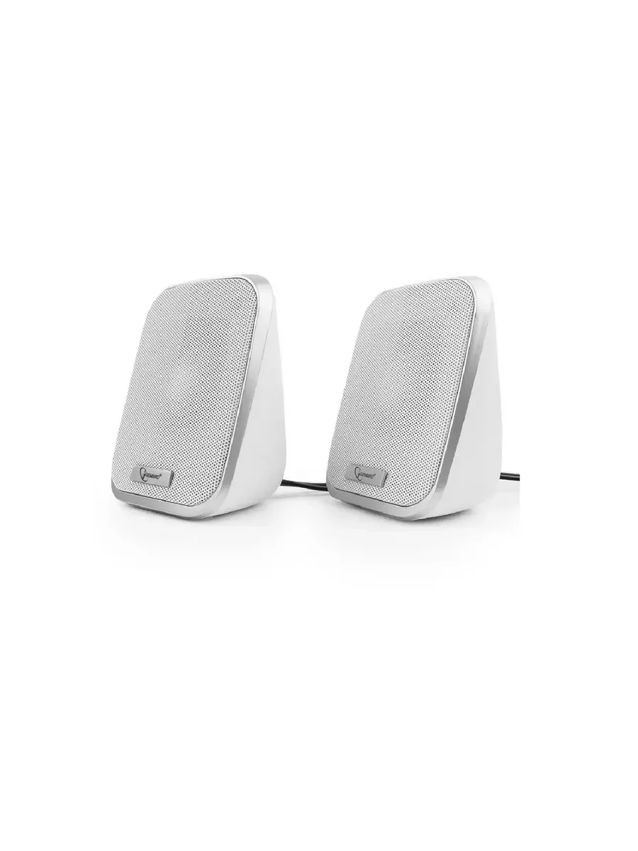 Акустическая система 2.0 Gembird SPK-100-W, белый, 6 Вт, регулятор громкости, USB-питание