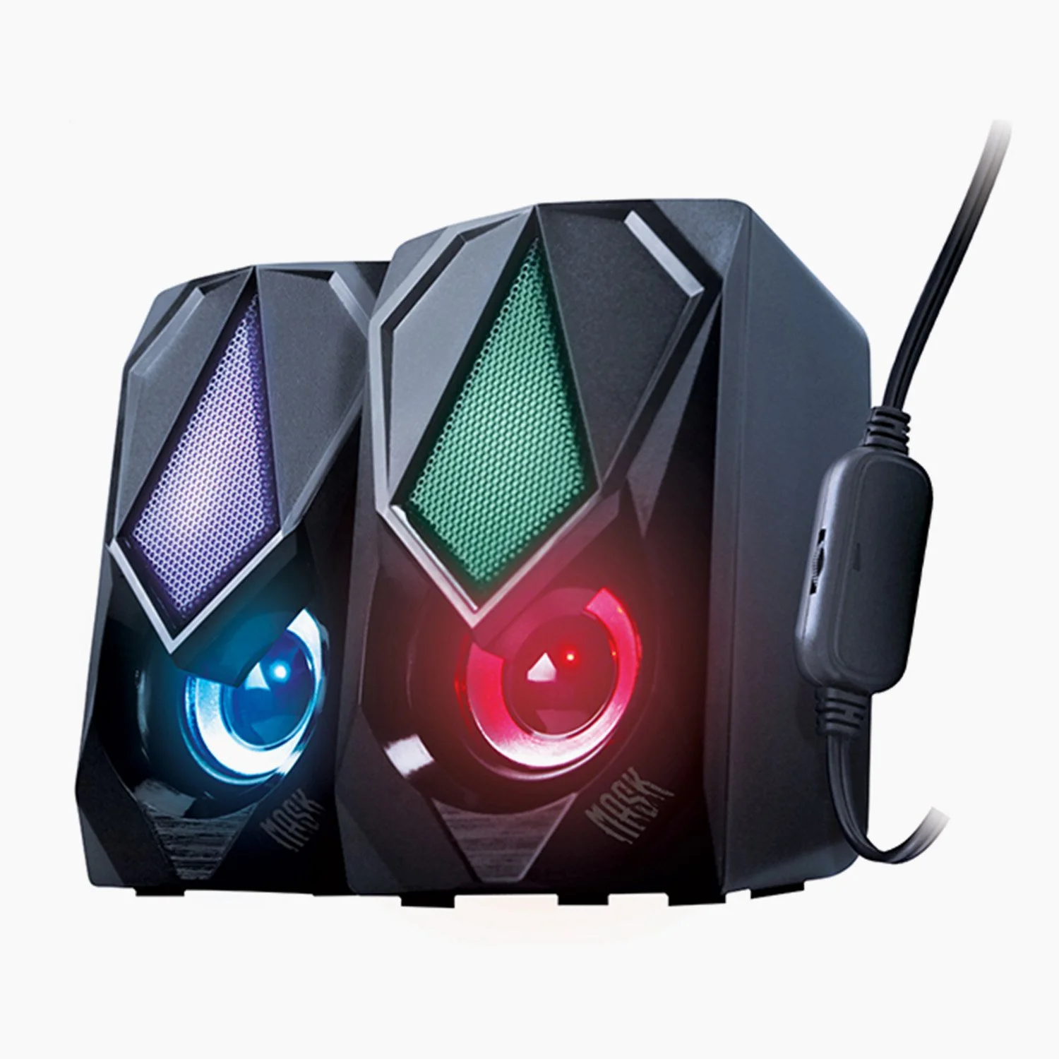 Акустическая система 2.0 Qumo Mask AS004, 10 ВТ, объемное звучание, RGb подсветка