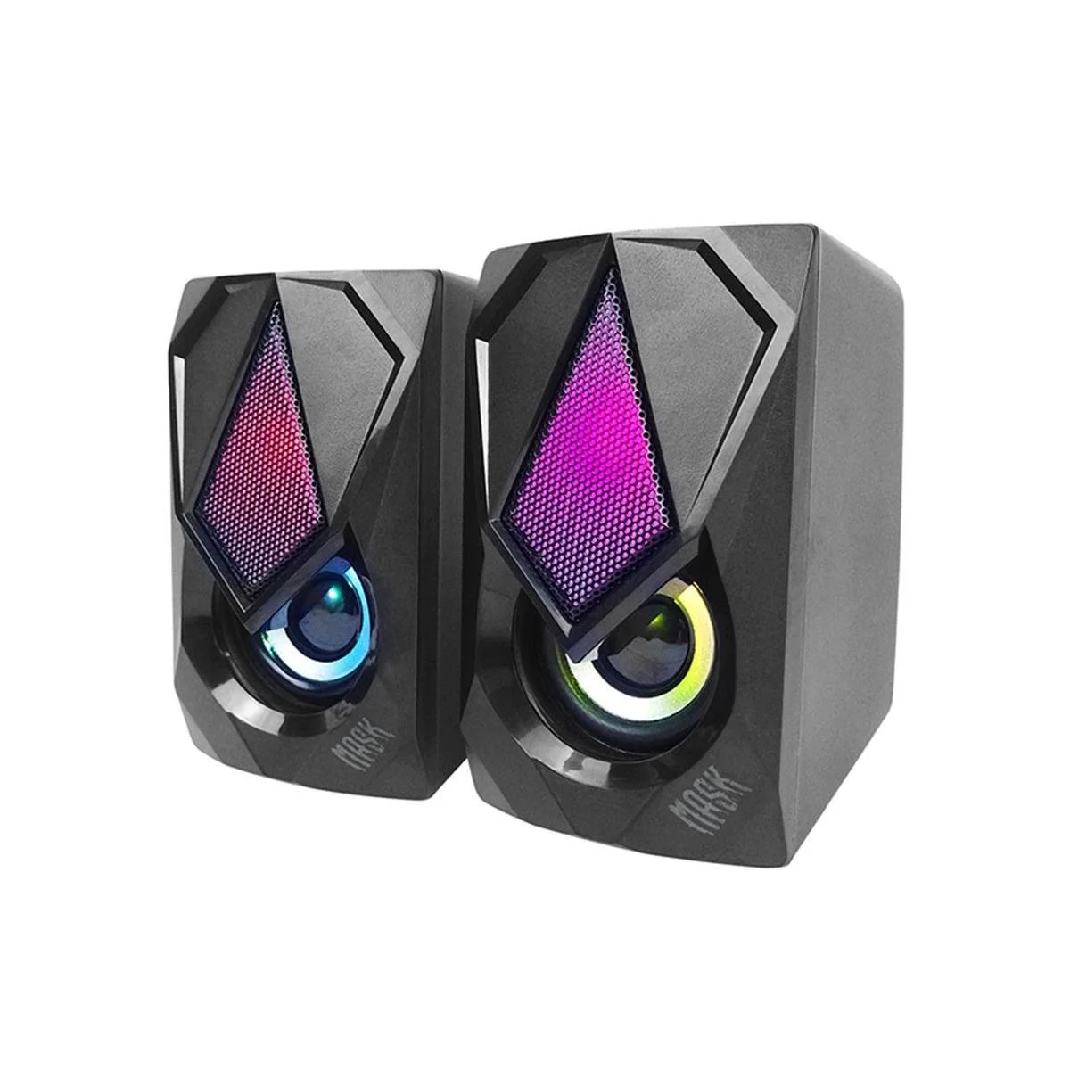 Акустическая система 2.0 Qumo Mask AS004, 10 ВТ, объемное звучание, RGb подсветка