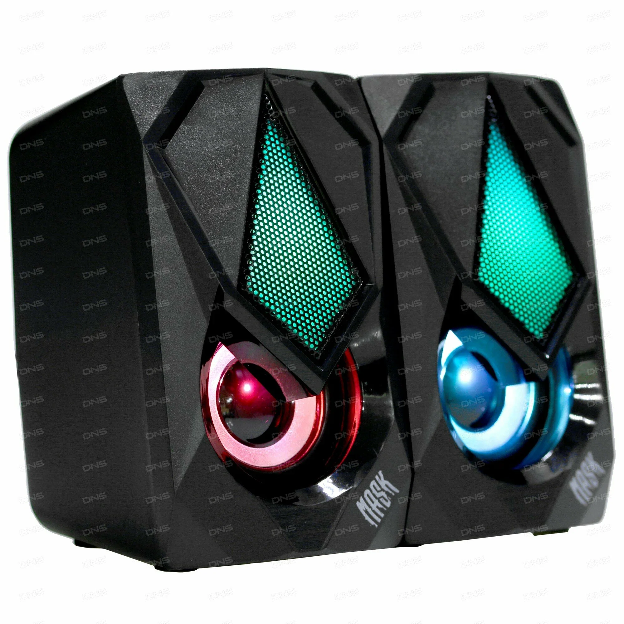 Акустическая система 2.0 Qumo Mask AS004, 10 ВТ, объемное звучание, RGb подсветка