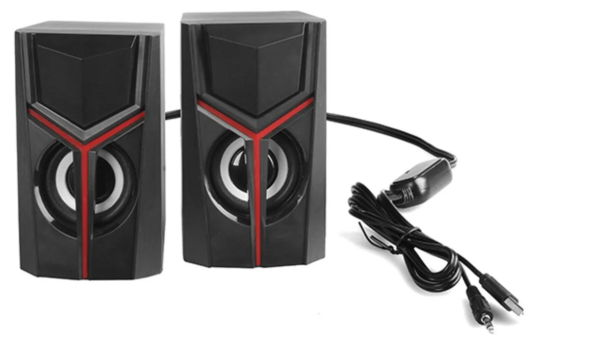 Акустическая система 2.0 Qumo TRON AS007, 10 ВТ, объемное звучание, RGb подсветка, USB/Jack 3,5мм