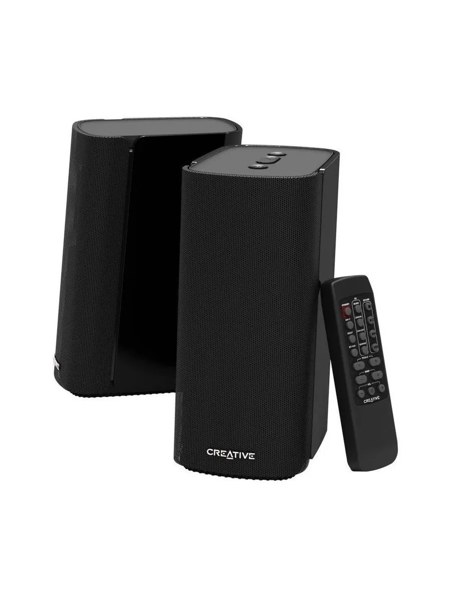 Акустическая система Creative T100 2.0 черный 40Вт BT