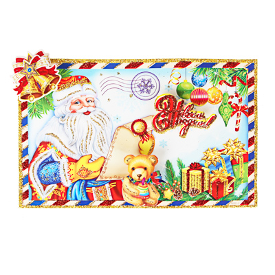 VETTA СНОУ БУМ Панно Новогоднее письмо, 23x15см, бумага