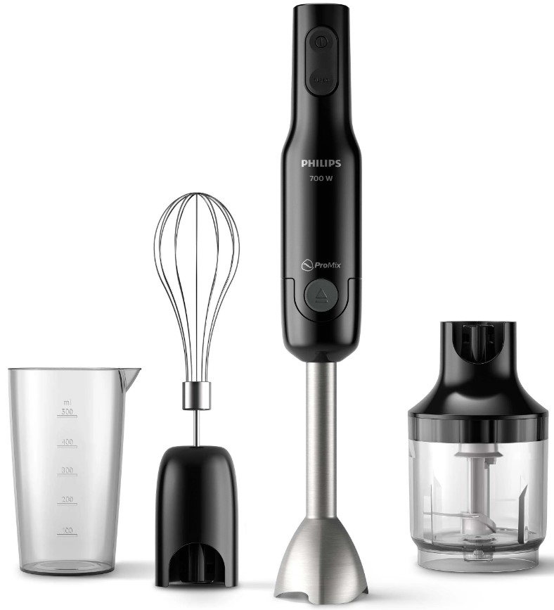 Блендер погружной Philips HR2543, черный 700Вт, стакан 0,5л