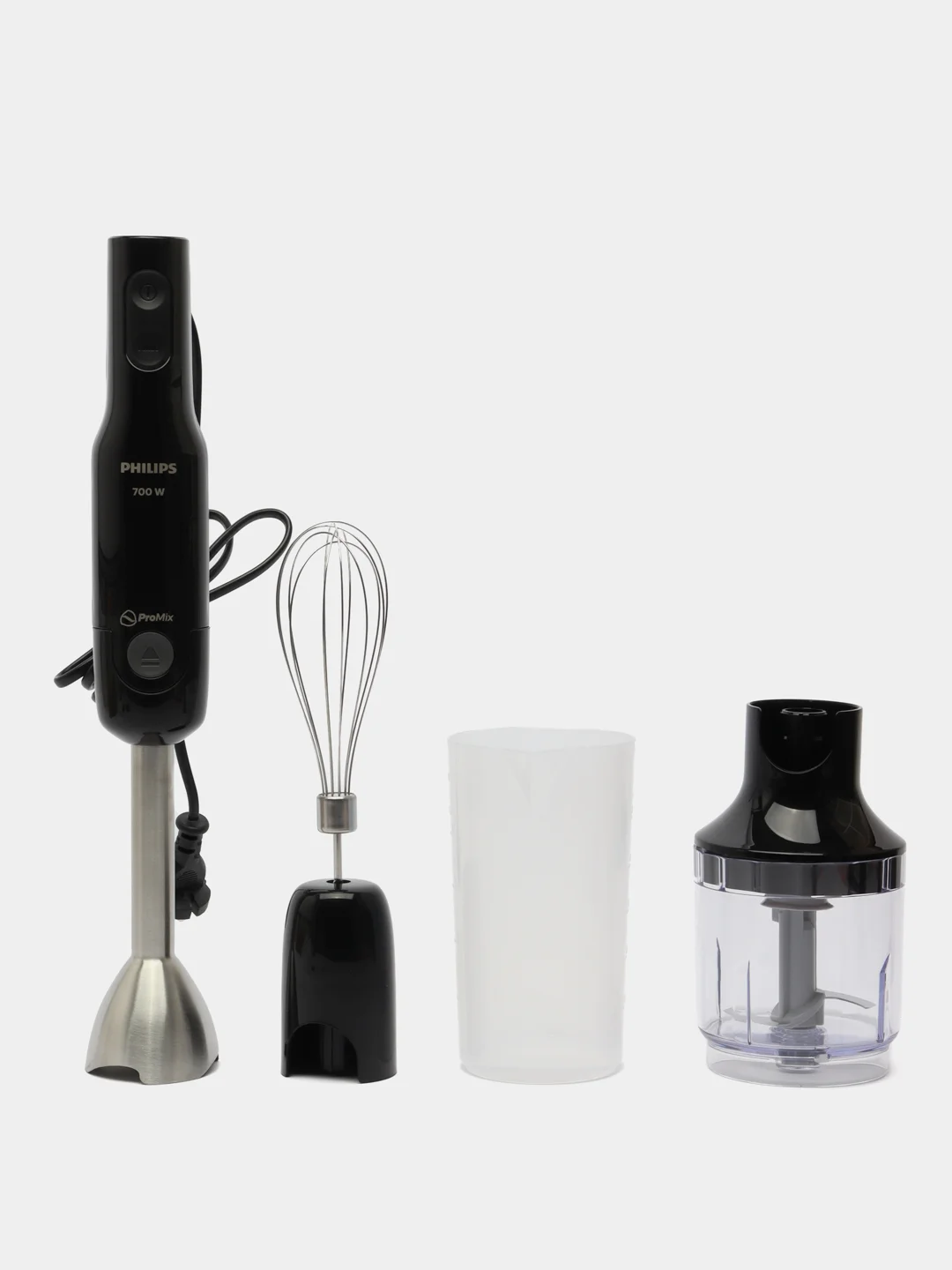 Блендер погружной Philips HR2543, черный 700Вт, стакан 0,5л