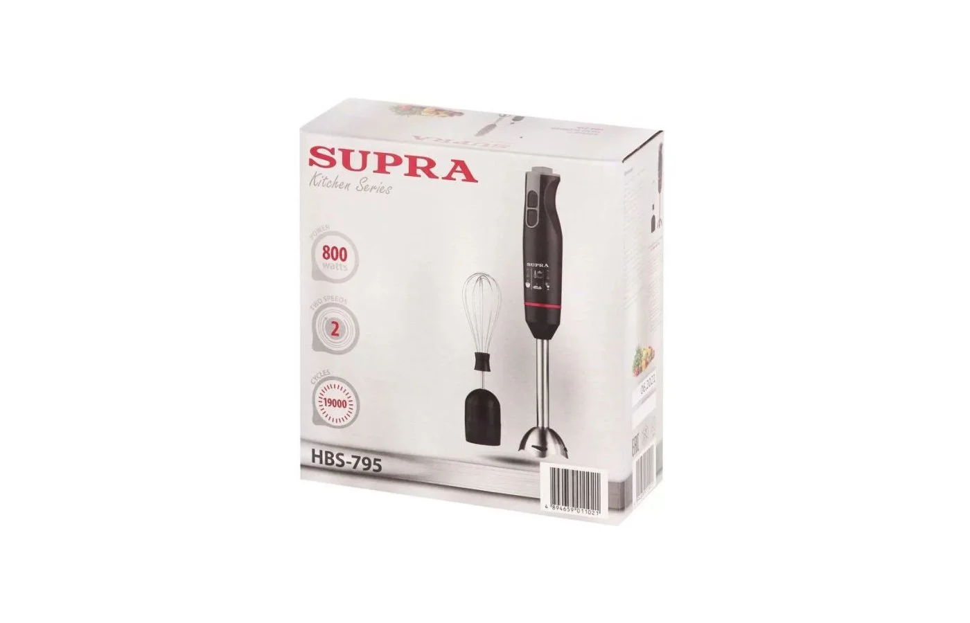 Блендер погружной SUPRA HBS-795 800Вт, венчик,2 насадки