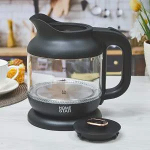 Чайник электрический Homestar HS-1056 (1.2 л), черный (107840)