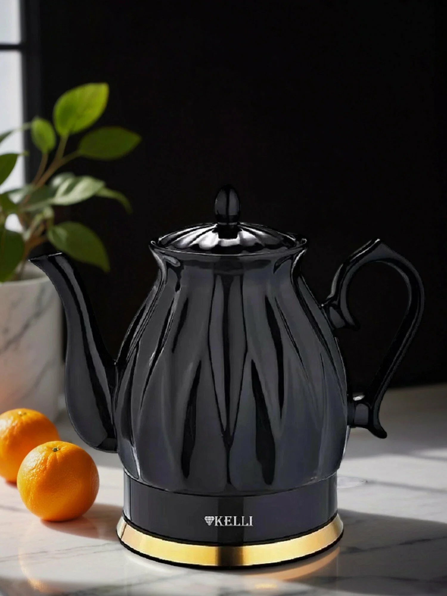 Чайник электрический Kelli KL-1341 черный керамика