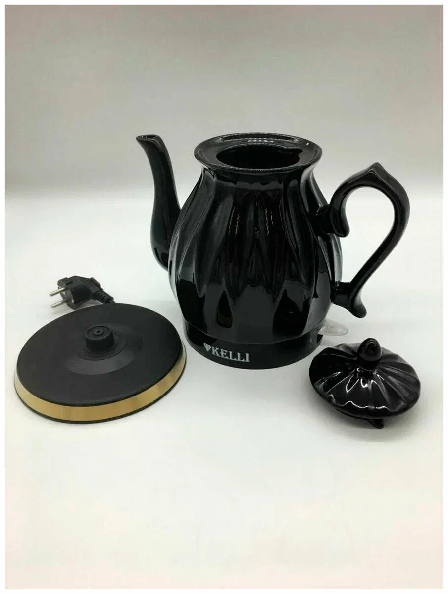 Чайник электрический Kelli KL-1341 черный керамика
