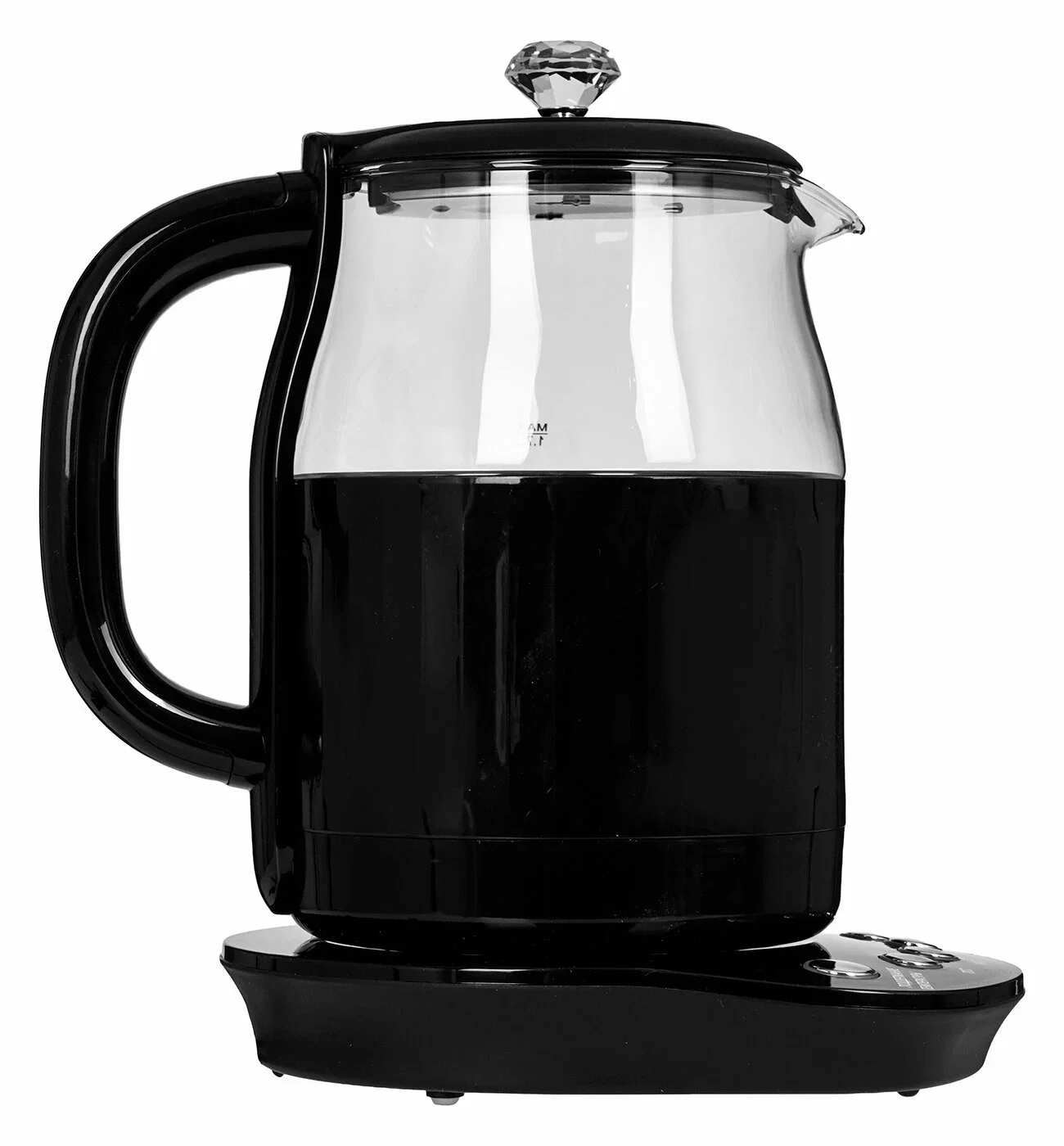 Чайник электрический Kelli KL-1373, 1.7 л, черный, стеклянный