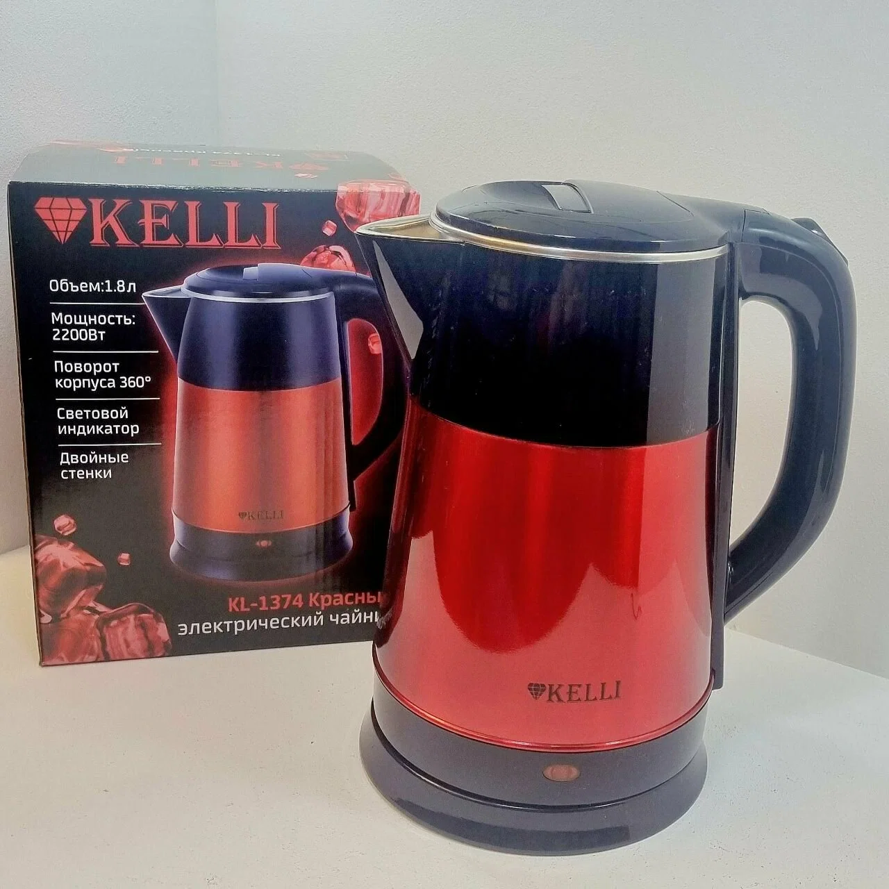 Чайник электрический Kelli KL-1374 Красный