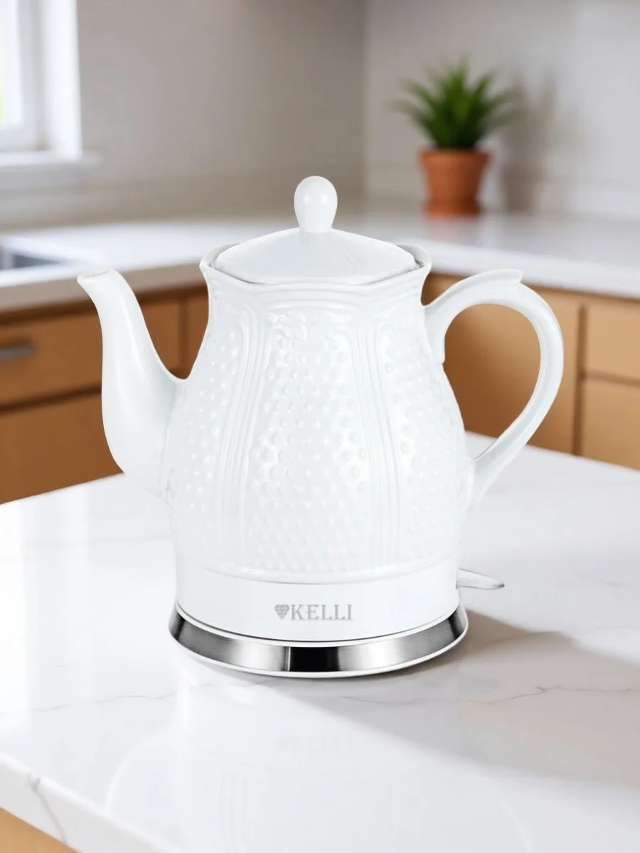 Чайник электрический Kelli KL-1450, 1.7 л, керамический