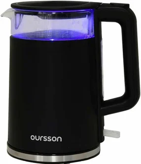 Чайник электрический Oursson KE1732W/BL, черный