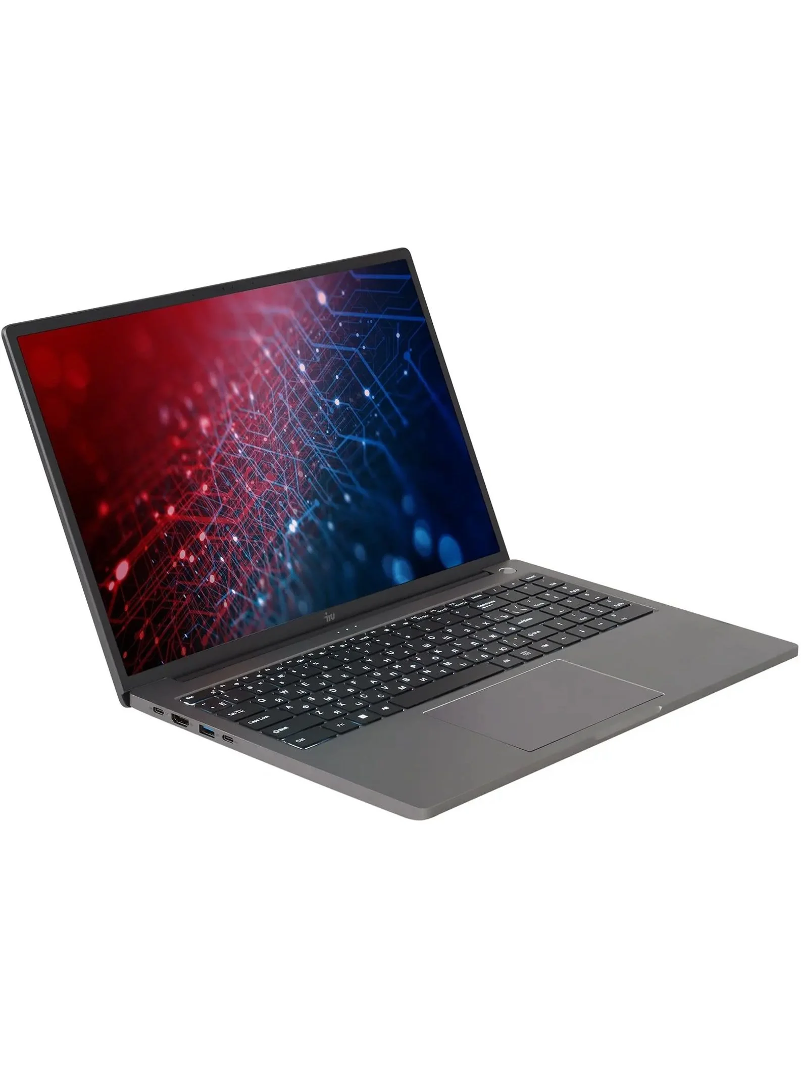 Ноутбук IRU Strato 16ALMR Core i7 12650H 16Gb SSD512Gb Intel UHD Graphics 16" IPS FHD (1920x1200) Windows 11 Pro grey WiFi BT Cam 5400mAh (2142319)