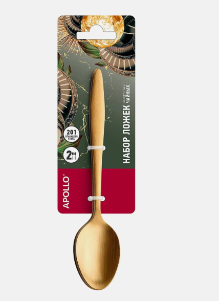 APOLLO Набор ложек столовых "Lungo Matt Gold" 2 шт.
