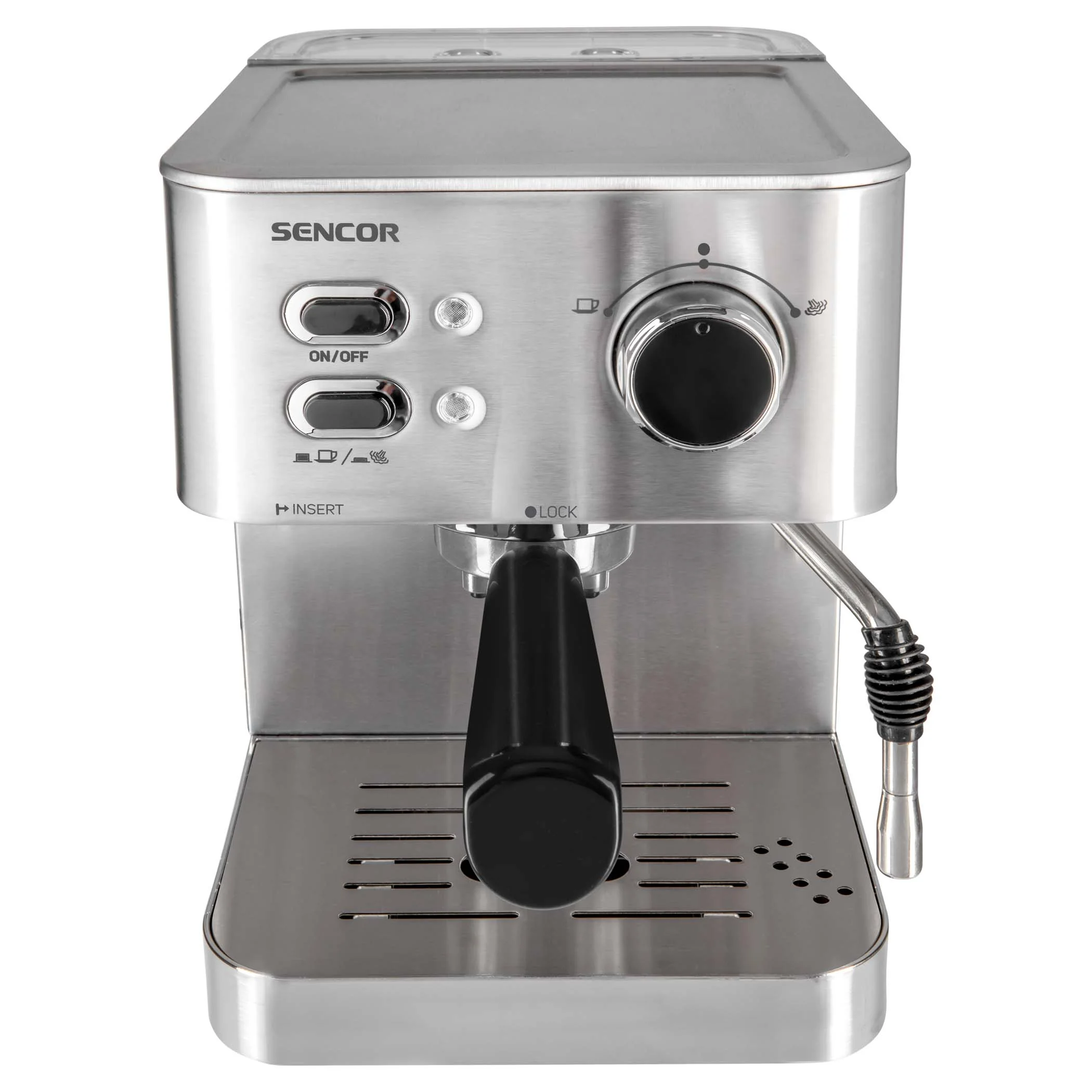 Кофеварка рожковая Sencor SES 4010SS серый, исп. кофе - молотый, 1.5 л, 1050 Вт, 15 бар
