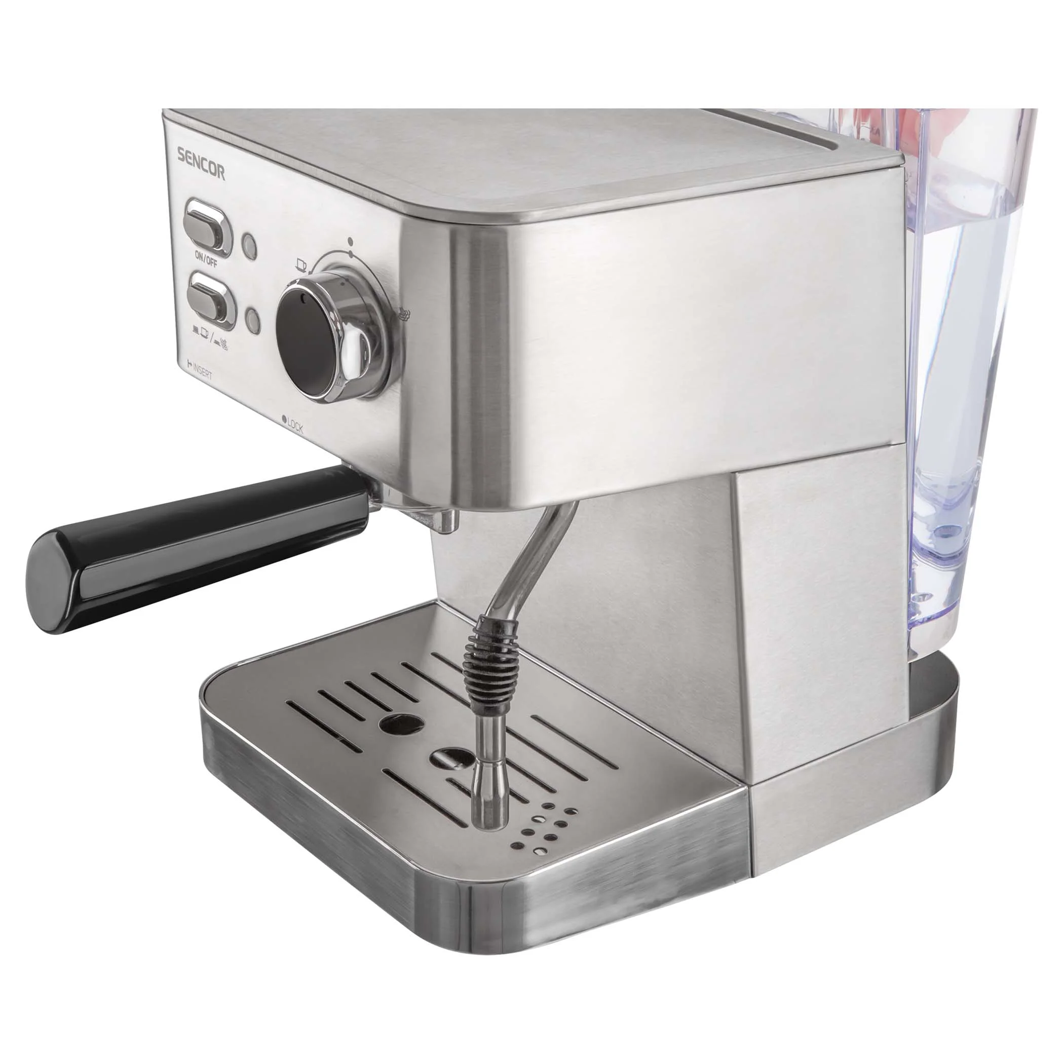 Кофеварка рожковая Sencor SES 4010SS серый, исп. кофе - молотый, 1.5 л, 1050 Вт, 15 бар