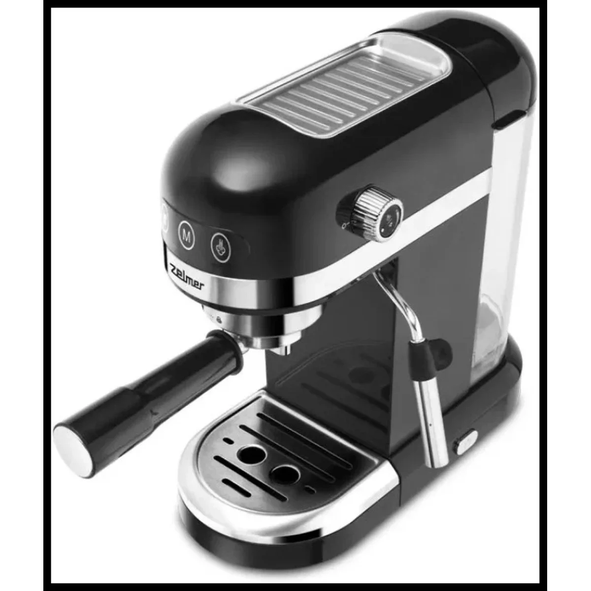 Кофеварка рожковая Zelmer EXPRESSO ZCM7295 черный, исп. кофе - молотый/чалды, 1.4 л, 1350 Вт, 20 бар