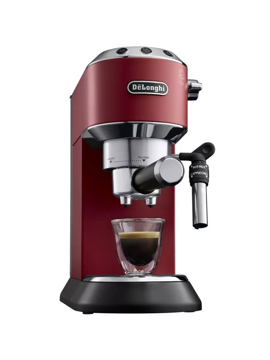Кофеварка эспрессо DeLonghi EC685.R красный, исп. кофе - молотый/чалды, 1.1 л, 1350 Вт, 15 бар
