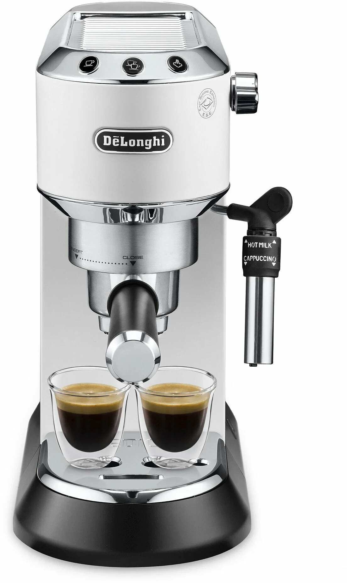 Кофеварка эспрессо DeLonghi EC685.W белый, исп. кофе - молотый/чалды, 1.1 л, 1350 Вт, 15 бар