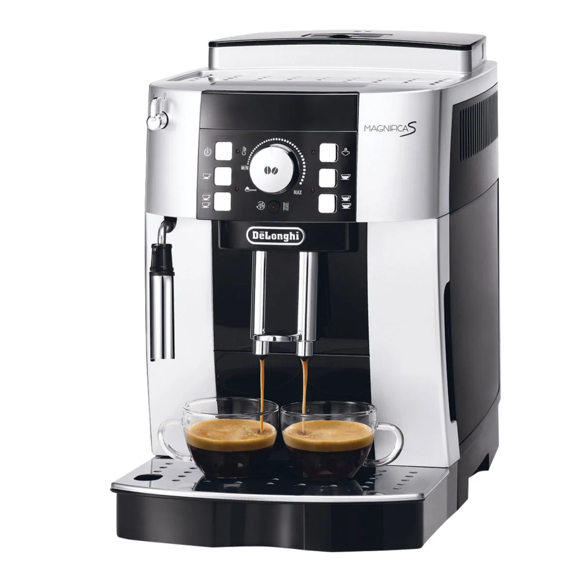 Кофемашина автоматическая DeLonghi ECAM 21.117.SB серебристый/черный, исп. кофе - зерновой/молотый, 1.8 л, 1450 Вт, 15 бар