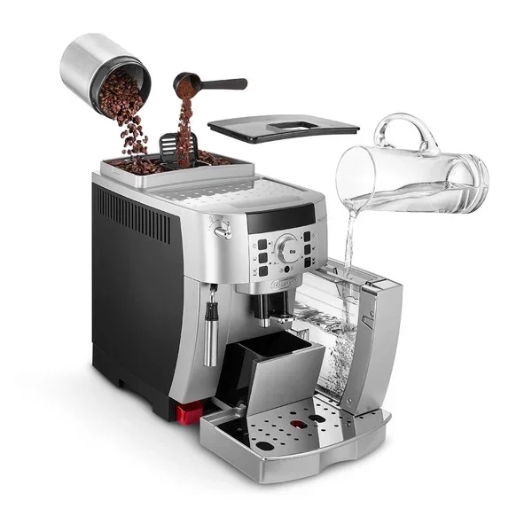Кофемашина автоматическая DeLonghi ECAM 22.110.SB серебристый, исп. кофе - молотый/зерновой, 1.8 л, 1450 Вт, 15 Бар.