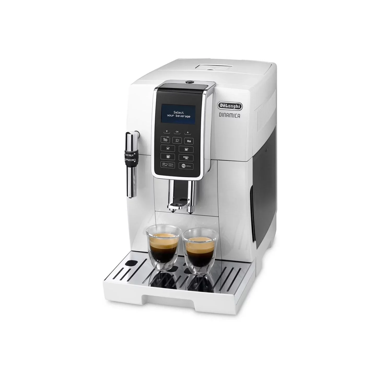 Кофемашина автоматическая DeLonghi ECAM 350.35.W белый, исп. кофе- зерновой/молотый, 1.8 л, 1450 Вт, 15 бар