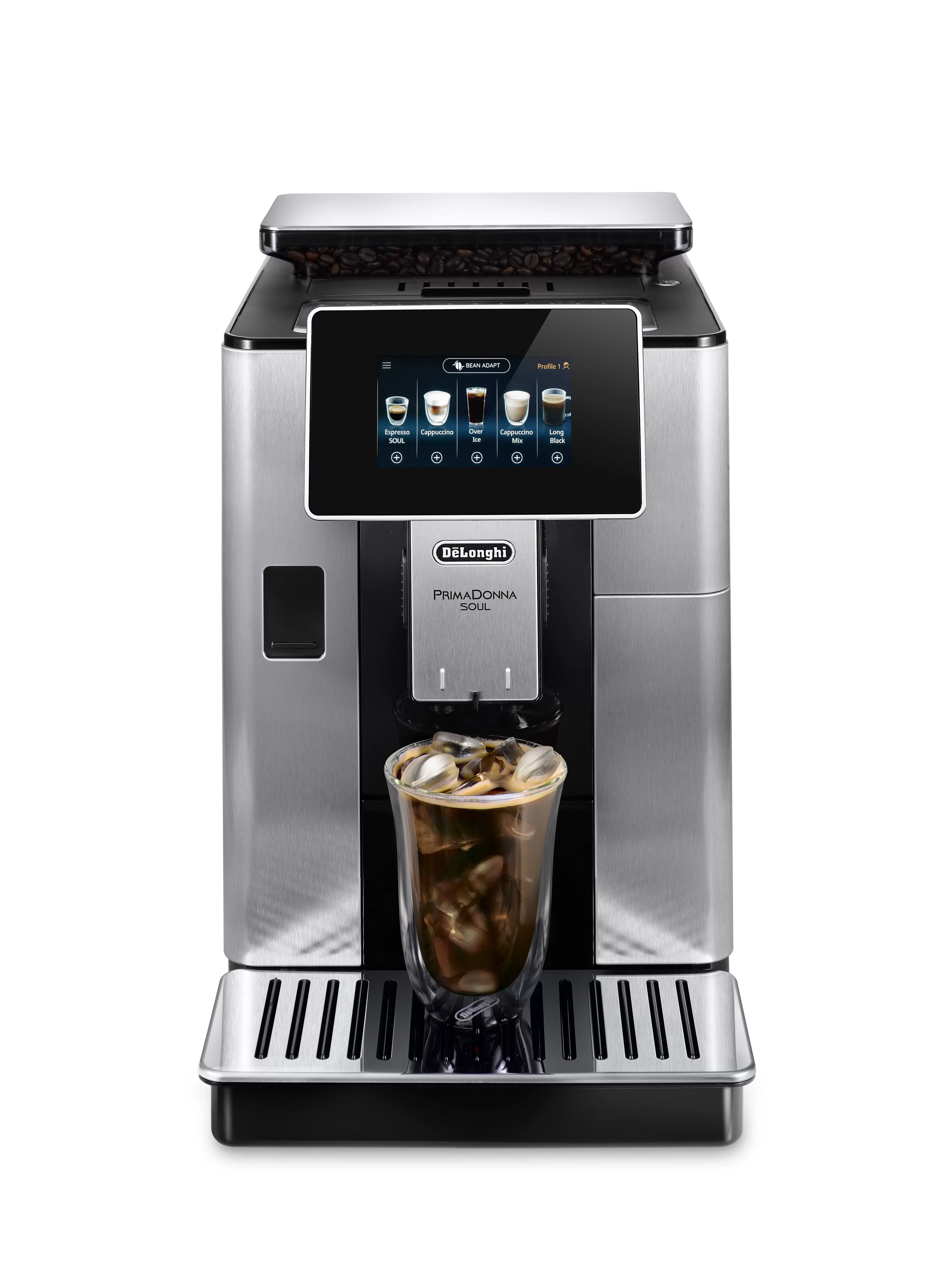 Кофемашина автоматическая DeLonghi ECAM610.74.MB черный/серебристый, исп. кофе - зерновой/молотый, 2.2 л, 1450 Вт, 19 Бар.