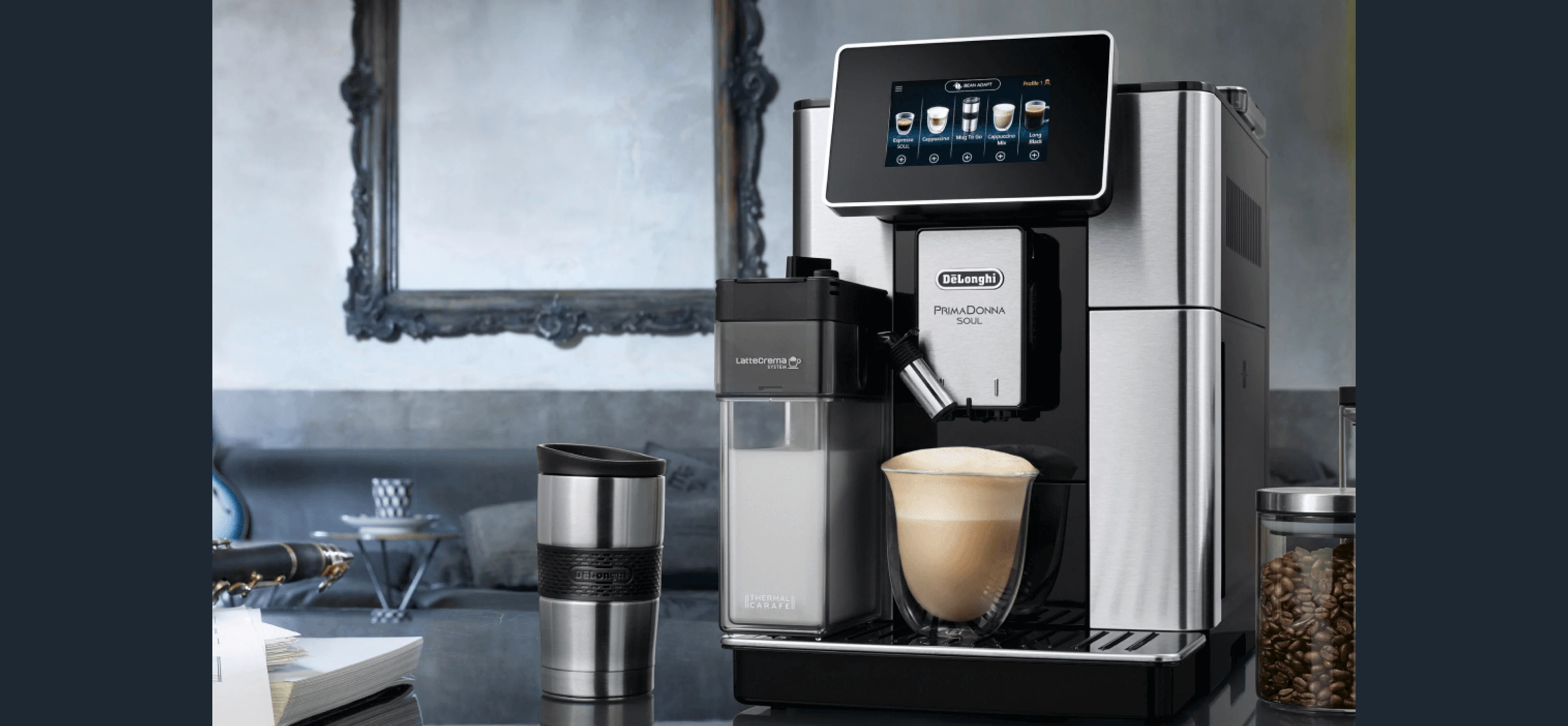 Кофемашина автоматическая DeLonghi ECAM610.74.MB черный/серебристый, исп. кофе - зерновой/молотый, 2.2 л, 1450 Вт, 19 Бар.