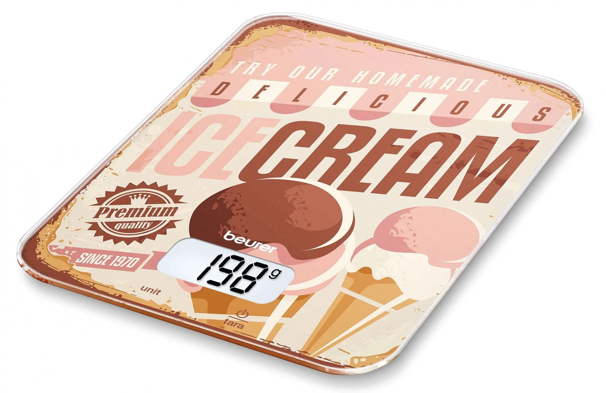 Весы кухонные Beurer KS19 Ice Cream макс. вес: 5 кг, рисунок