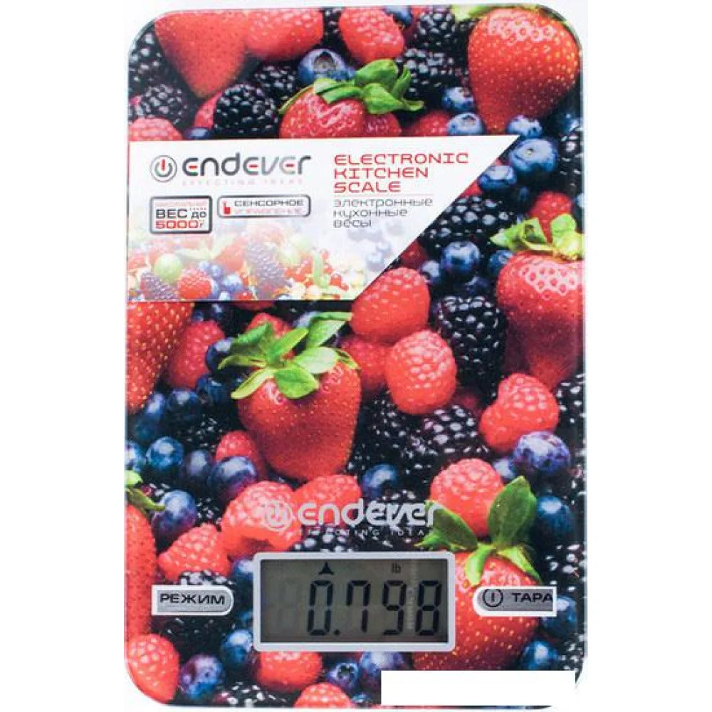 Весы кухонные Endever Skyline KS-528 (5кг, стекло, ягоды)