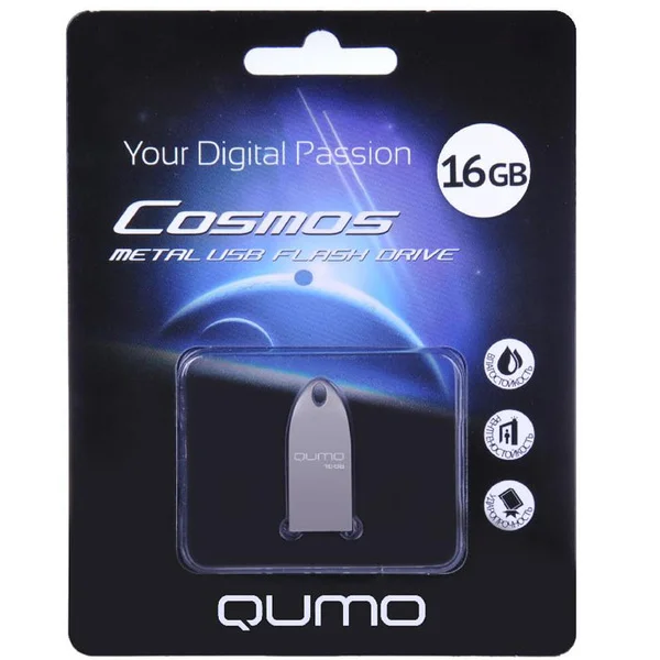 Флешка USB QUMO 64 Gb Cosmos цвет корпуса серебристый2.0 (QM64GUD-Cos-s)