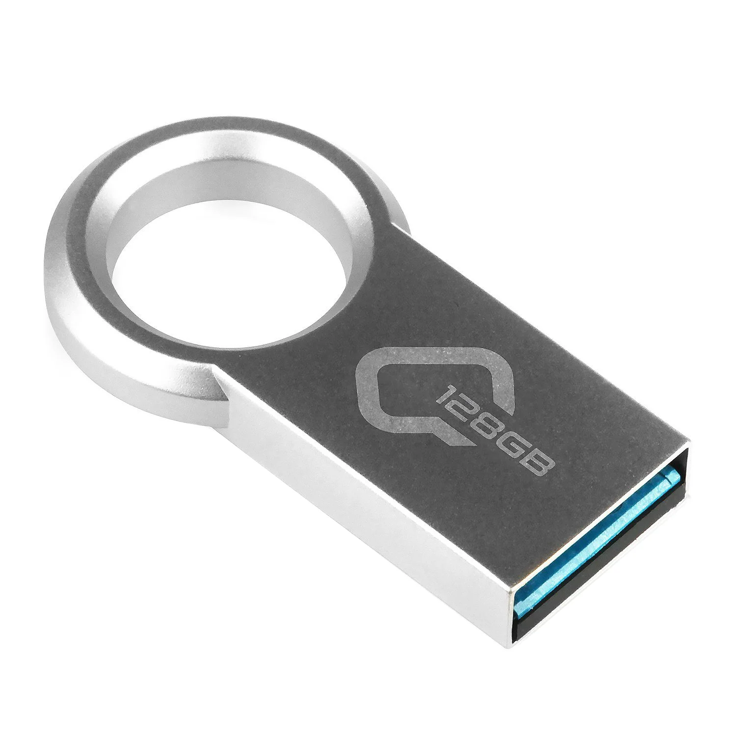 Флешка USB QUMO 64Gb Ring USB 3.0 цвет корпуса металлик(QM64GUD3-Ring)