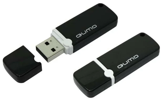 Флешка USB QUMO 8Gb, Optiva 02 Black QM8GUD-OP2 черный
