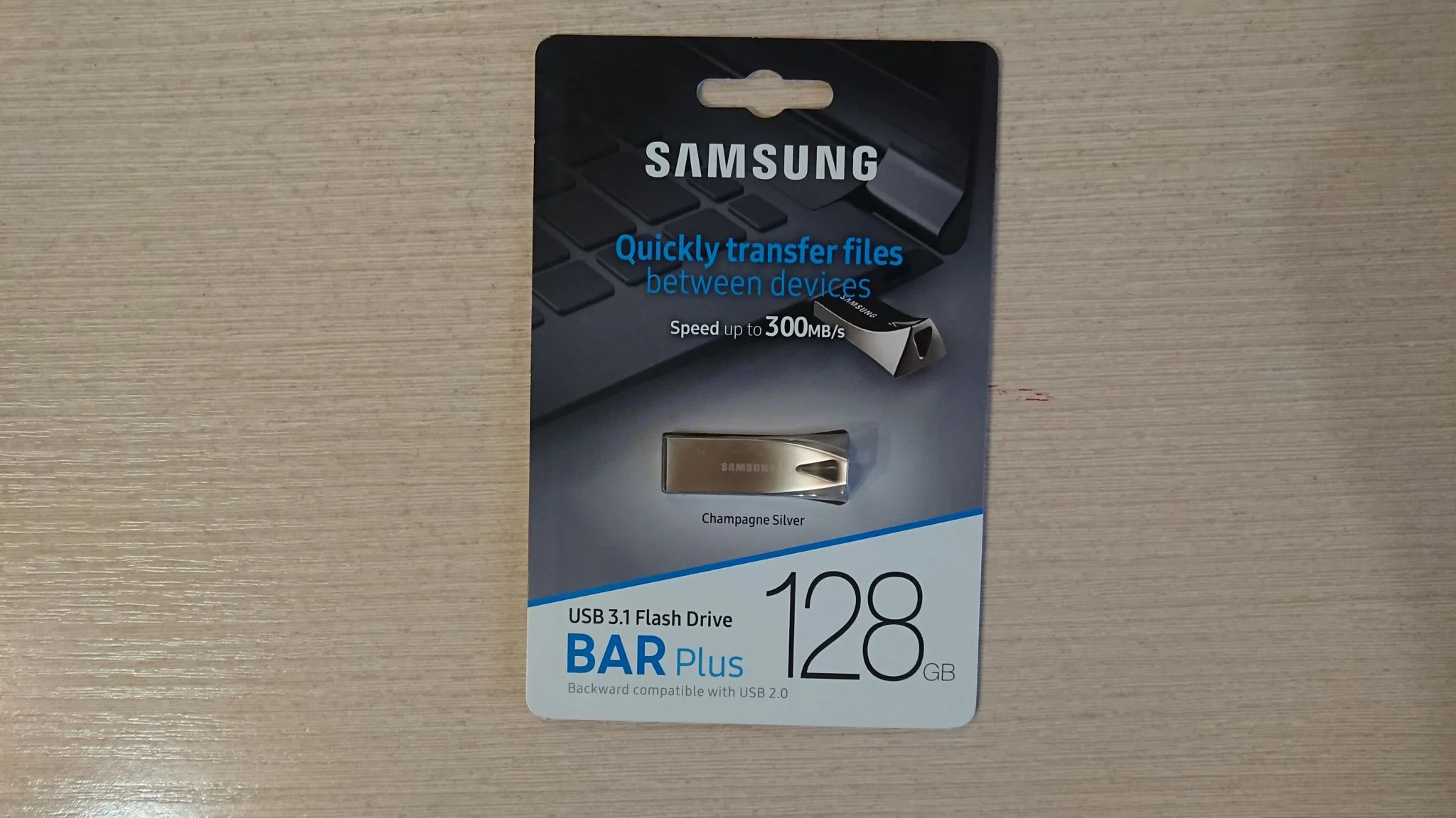 Флешка USB Samsung 128Gb Bar Plus USB Type-A, metal case, silver (MUF128BE3/CN)