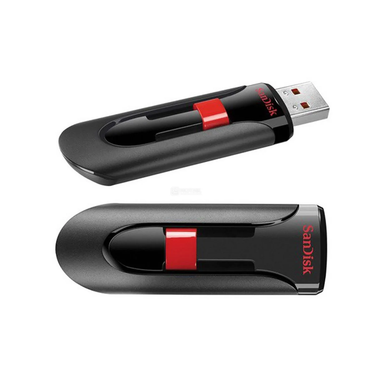 Флешка USB Sandisk CZ60 Cruzer Glide (SDCZ60-032G-B35), 32Gb, USB 2.0, R/W 30/8, черный/красный