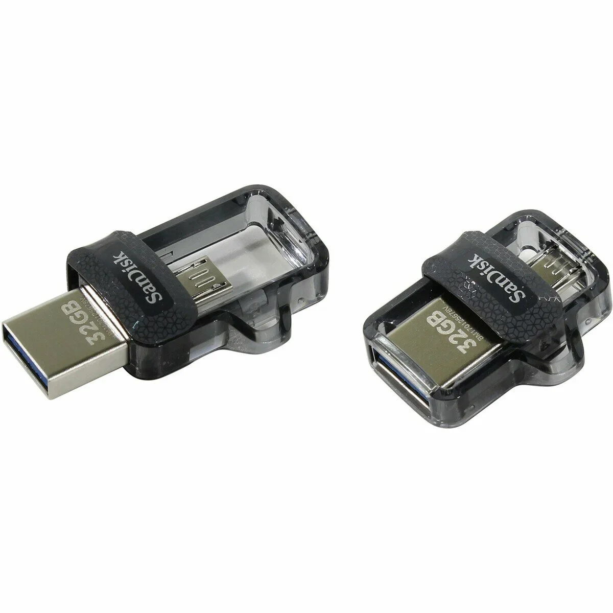 Флешка USB SanDisk DD3 Ultra (SDDD3-032G-G46), 32Gb, USB 3.0/microUSB, R/W 130/30, черный
