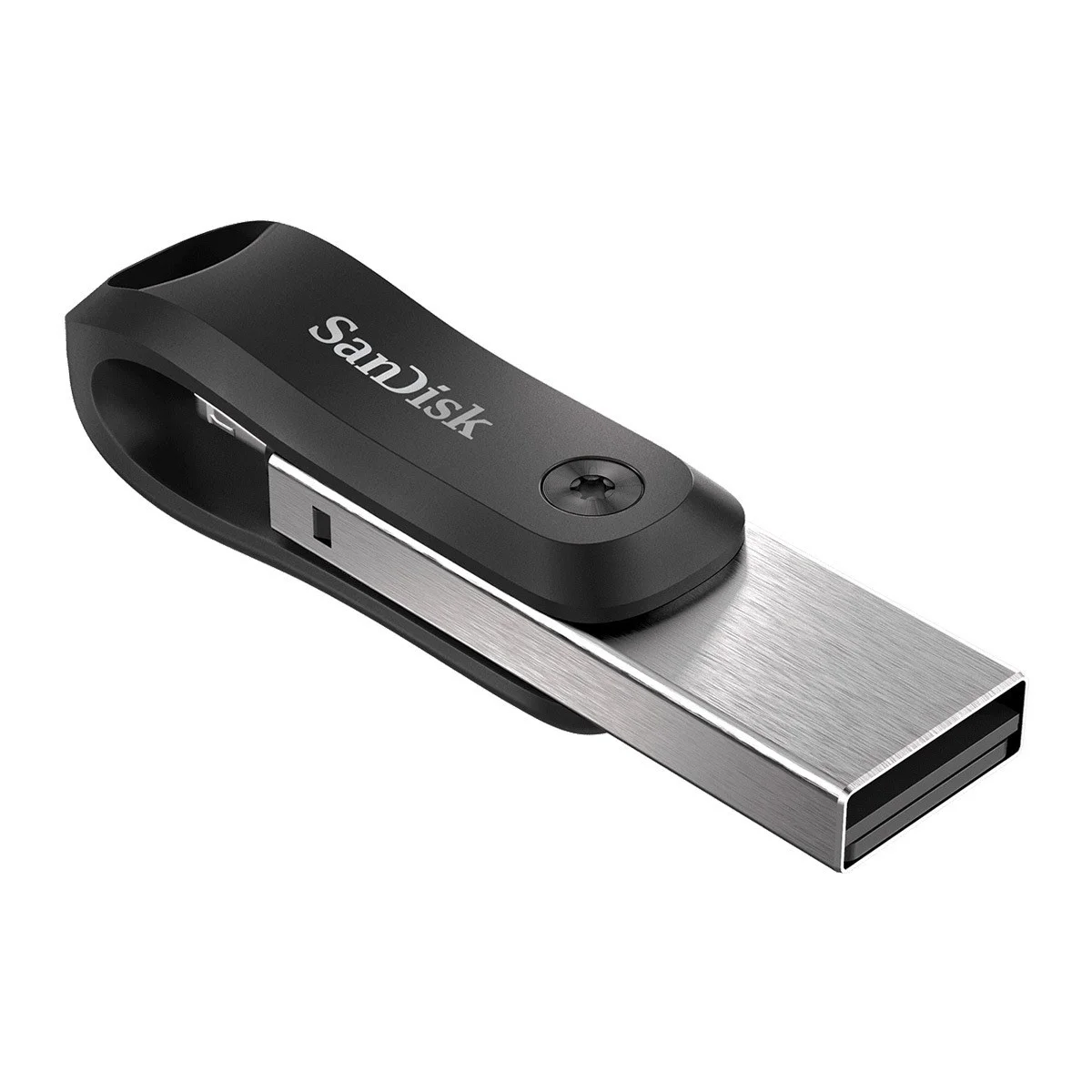 Флешка USB SanDisk IX60N iXpand Go (SDIX60N-064G-GN6NN), 64Gb, USB 3.0/Lightning, R/W 150/70, черный/серебристый