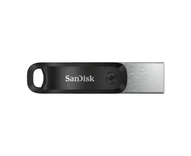 Флешка USB Sandisk IX60N iXpand GO (SDIX60N-128G-GN6NE), 128Gb, USB 3.0/Lightning, R/W 150/70, черный/серебристый