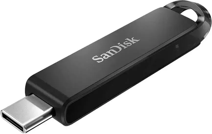 Флешка USB SanDisk SDDDC6 (SDDDC6-128G-G46), 128Gb USB3.2/Type-C, R/W 100/30, черная
