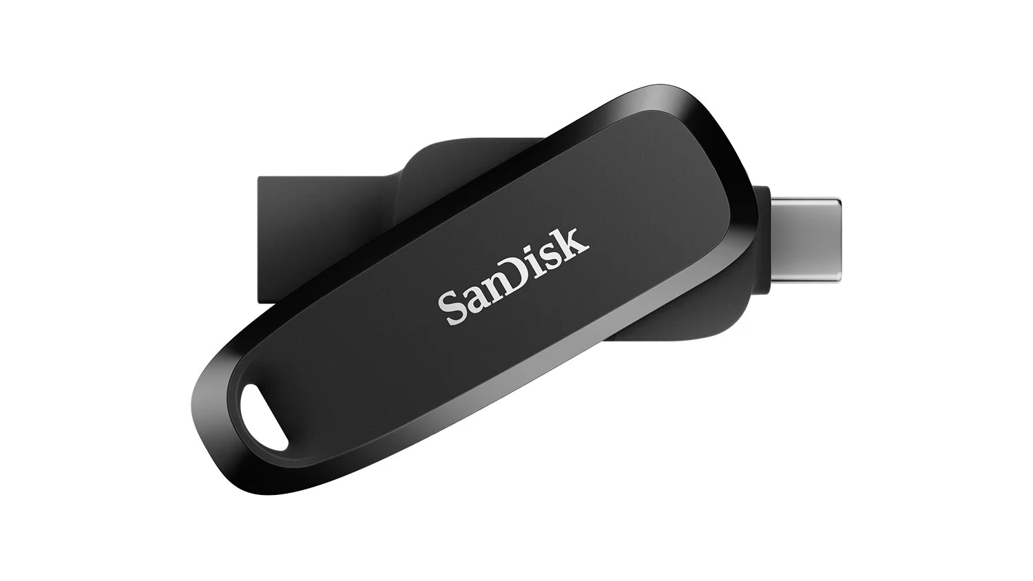 Флешка USB SanDisk SDDDC6 (SDDDC6-128G-G46), 128Gb USB3.2/Type-C, R/W 100/30, черная