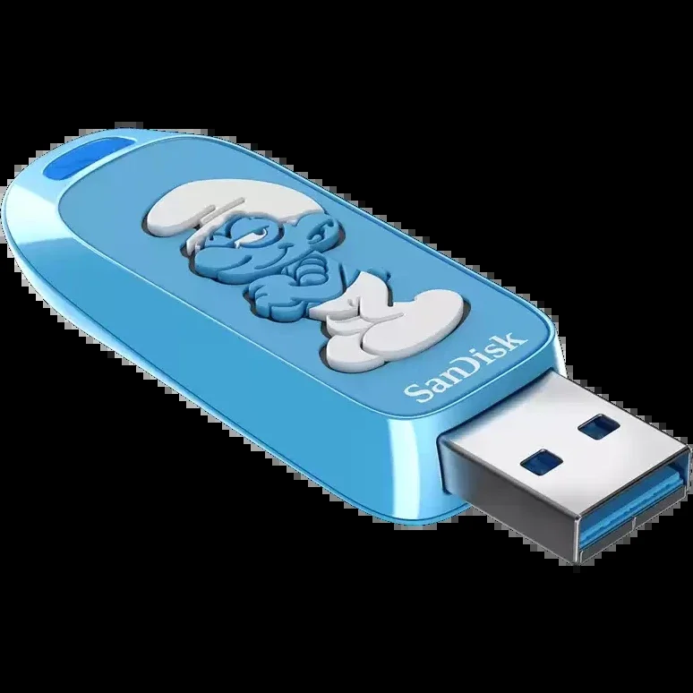 Флешка USB SanDisk Smurfs 128Gb SDCZIS-128G-G46, USB3.2, синяя