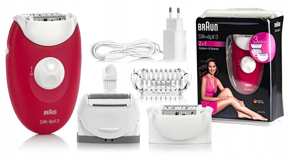 Эпилятор Braun 3-273 Silk-epil (аккумул, 2 скорости, 20 пинцетов, насадка триммер)