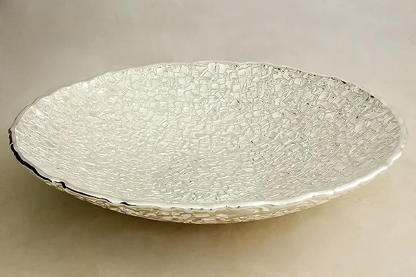 Блюдо 35 см металл глубокое с декором / RS-135 /уп 120/ 0,306*