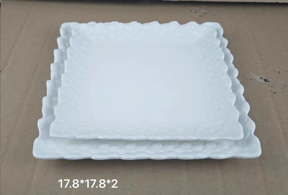 Блюдо квадратное 18 см / DR-1024 /уп 38/