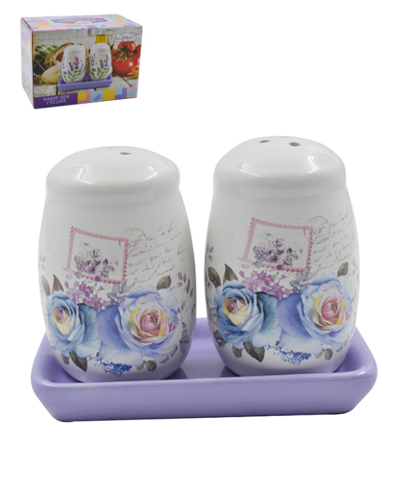 Lavenir Набор для специй (2 пр.) "Сиреневый букет" 5/11*6 см HC400-P85 доломит