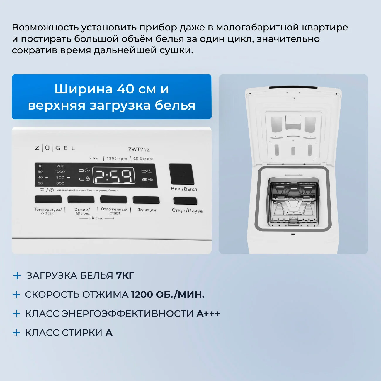 Стиральная машина Zugel ZWT712