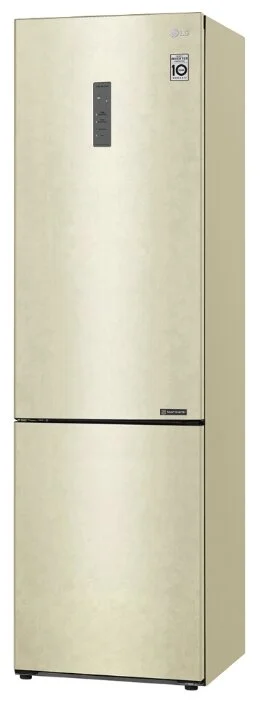 Холодильник двух.кам. нижн.мороз LG GA-B509 CEWL бежевый (277л, 107л, 59.5x68.2x203 см, FNF)