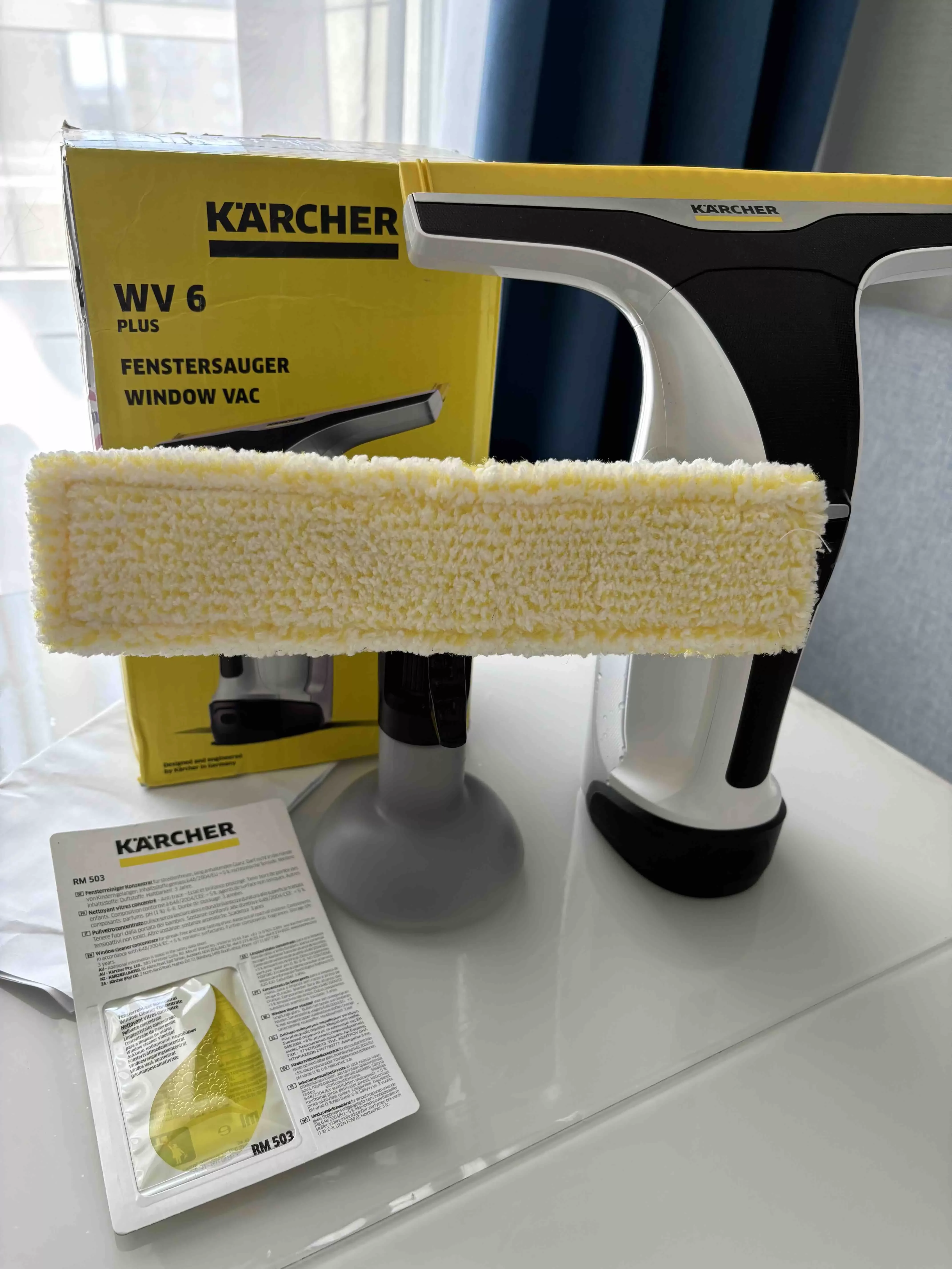 Стеклоочиститель Karcher WV 6 Plus шир.скреб.:280мм пит.:от аккум. белый