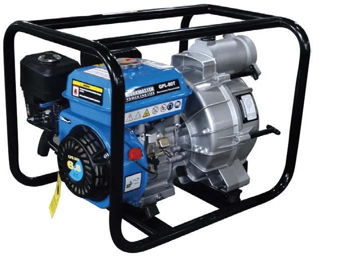 Мотопомпа бензиновая Workmaster GPL-30 (двиг. 4-х такт, 5,5 л.с, высота всасывания 7 м. напор 28 м)